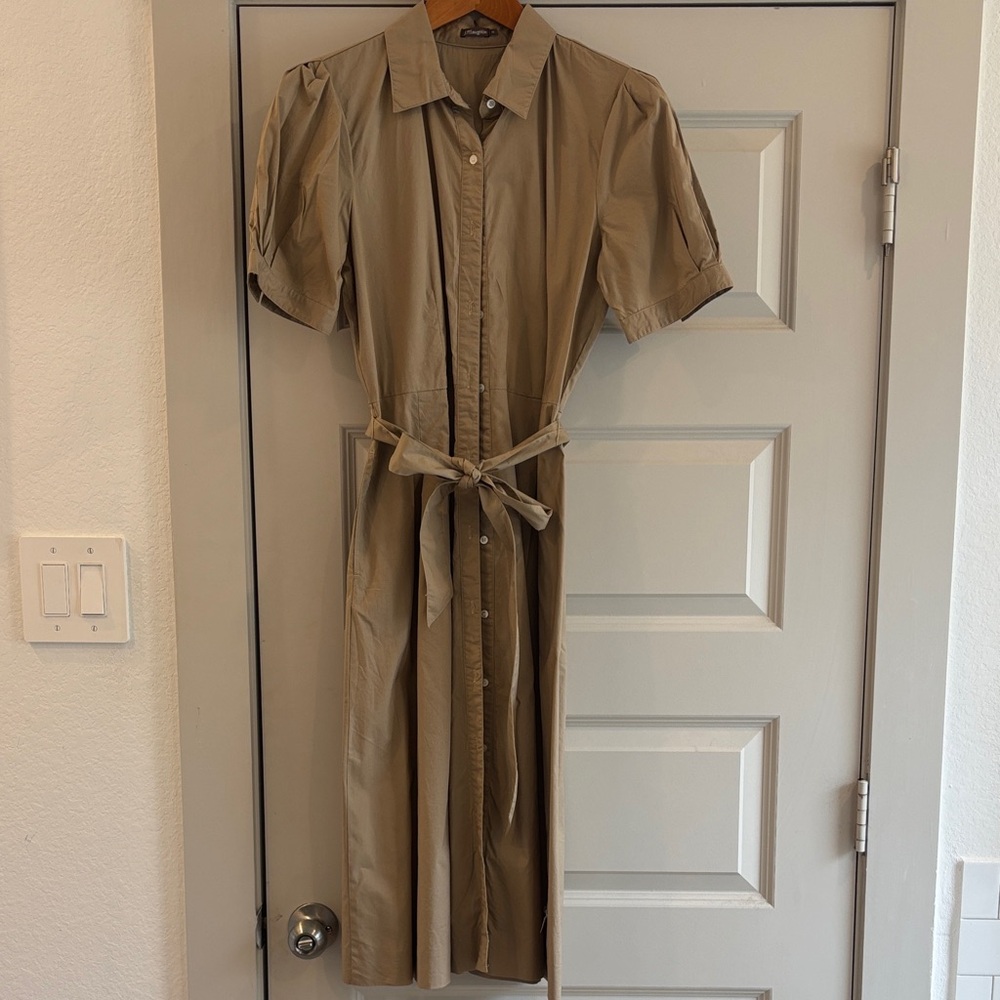 J. McLaughlin Khaki Midi Dress